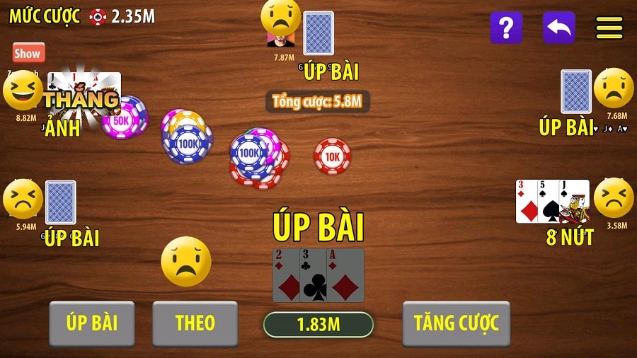 Danh thang ca cac cao thu cua game bai lieng online 